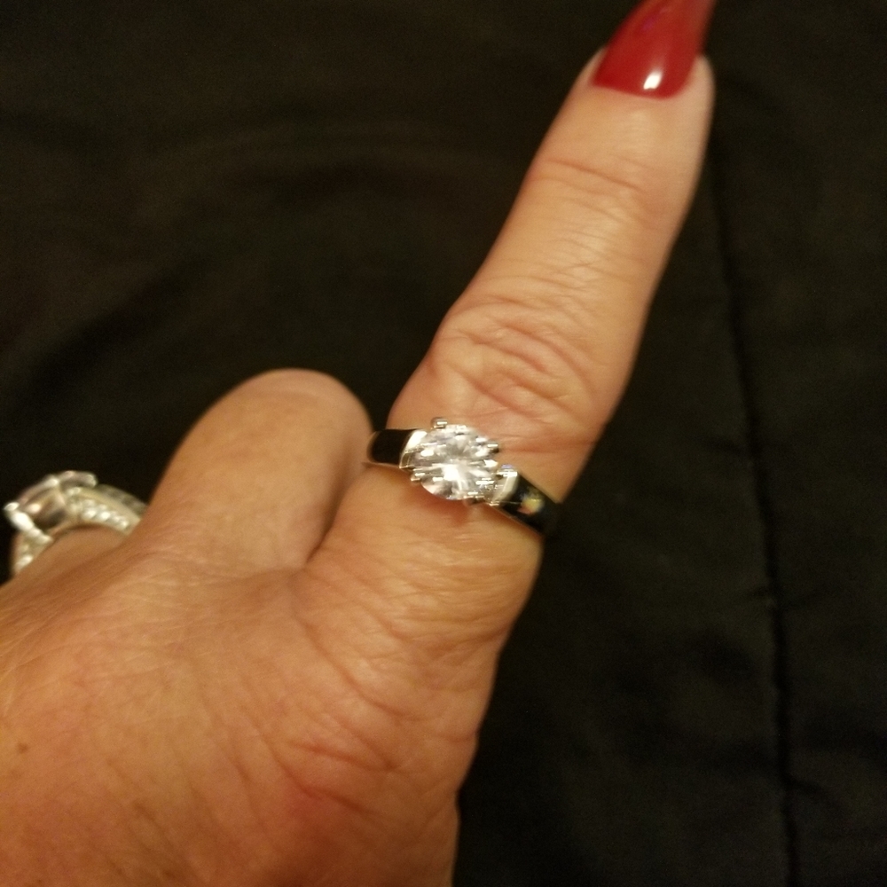 AAA Diamond CZ  Engagement Ring